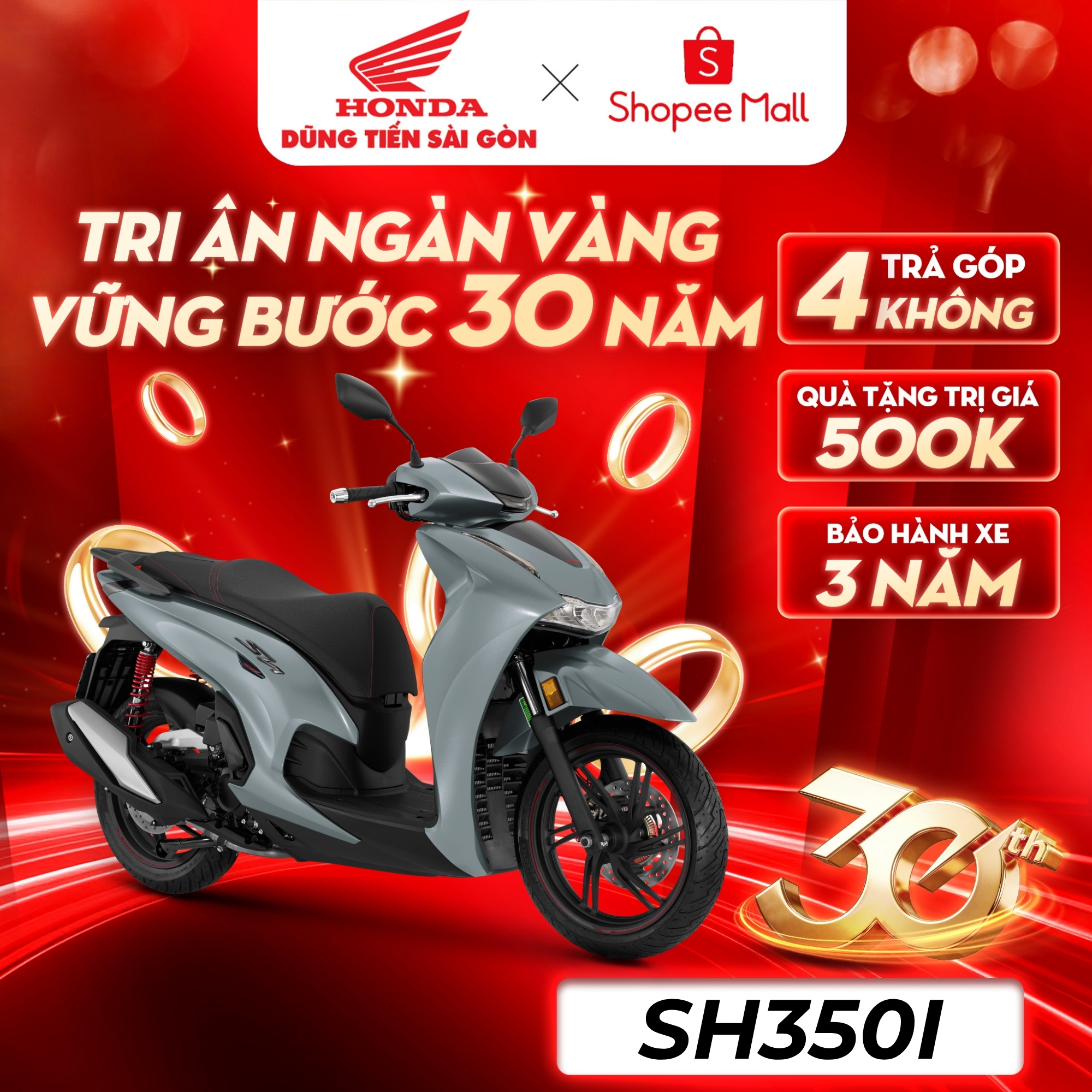 Xe Máy Honda SH 350i 2025 - Phiên Bản Thể Thao