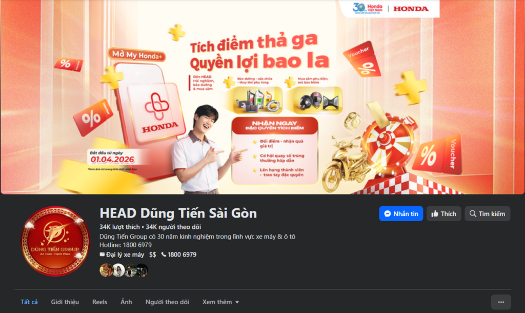 Đặt cọc ngay tại HEAD Dũng Tiến Sài Gòn