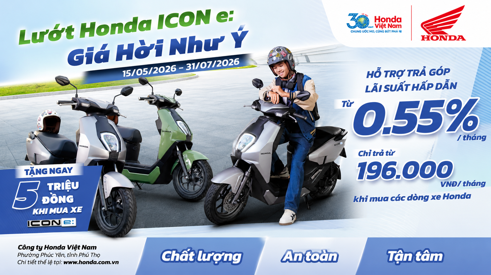 Honda ICON e: Giảm Ngay 5 Triệu Đồng
