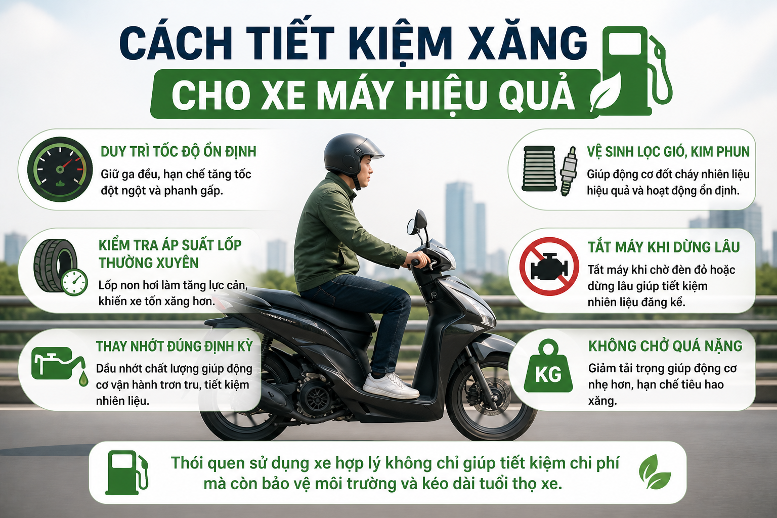 Cách tiết kiệm xăng