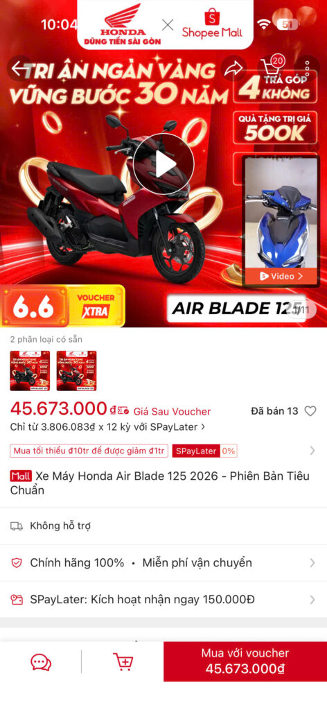 Chọn Mẫu Xe Và Phiên Bản bạn muốn mua