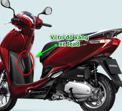 Cách mở nắp bình xăng Honda Lead